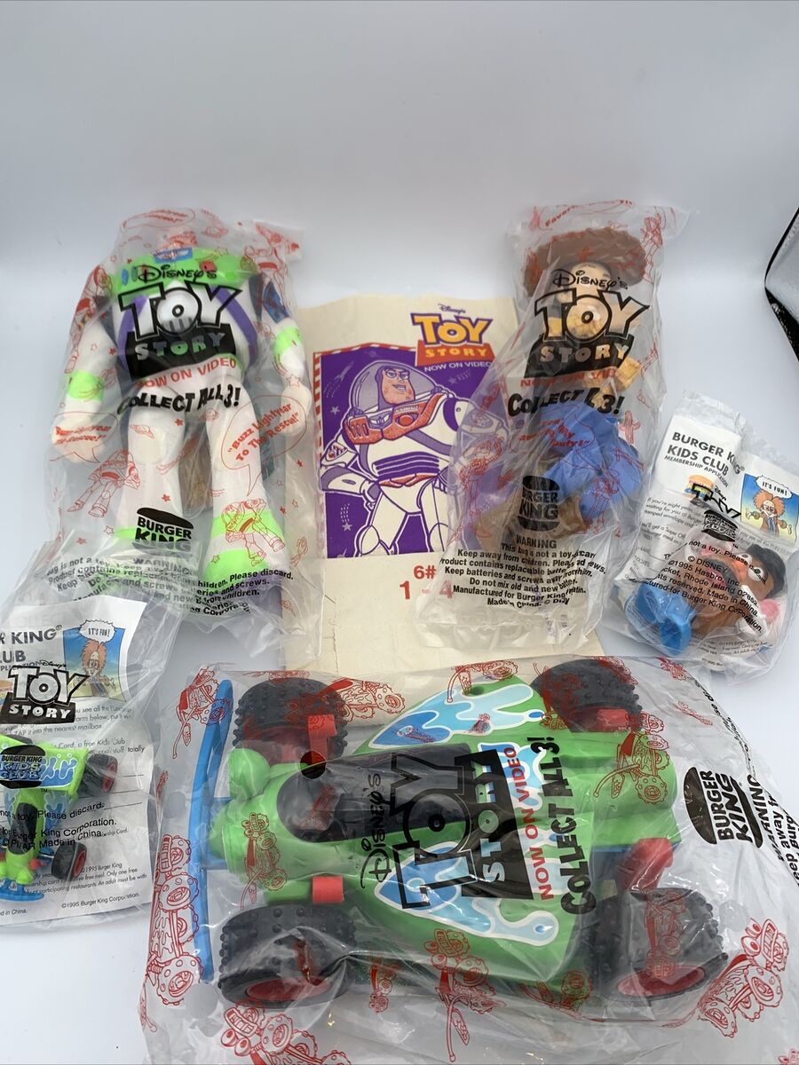 Burger King Kids Club Meal Toy Story Lot of 5 Toys and One Bag New eBay