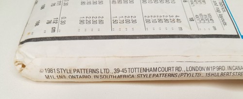1981 vtg Style pattern 3352 maternity pinafore dress & trousers 10-16 partly cut - Picture 6 of 7