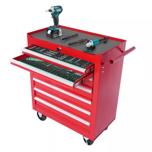 7-Drawer Metal Rolling Tool Chest with Wheels & Locking System, Red