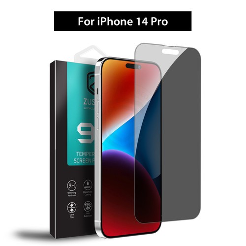 For Apple iPhone 14 Pro Max Plus ZUSLAB Privacy Tempered Glass Screen Protector - 第 11/13 張圖片