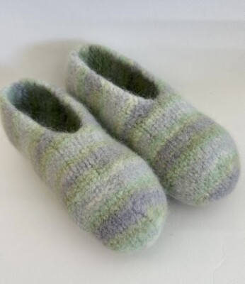 Tolle warme Filzhausschuhe  - Filzschuhe  - felted shoes - handgemacht 37/38 NEU