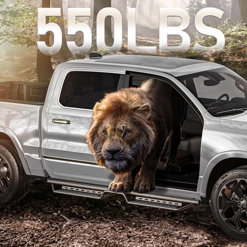 Drop Step Bars For 2015-2025 Ford F-150 SuperCrew Cab Running Boards Two-Stair - Picture 4 of 11