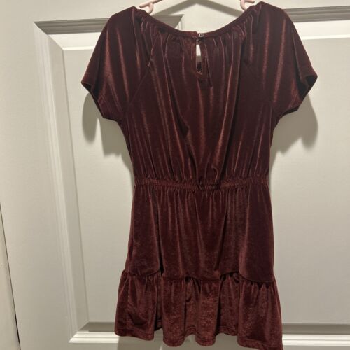 Gapkids 4-5 Burgundy Velvet Christmas Holiday Dress - Picture 2 of 3