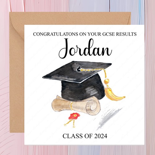 PERSONALISIERTE GRATULATIONEN ZU IHRER GCSE ERGEBNISKARTE FÜR TOCHTER SOHN STUDENT - Bild 2 von 6
