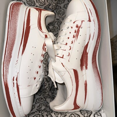 スニーカー MCQUEEN 'Larry' sneakers Red McQueen Men's Larry Suede Oversized Low-Top Sneakers