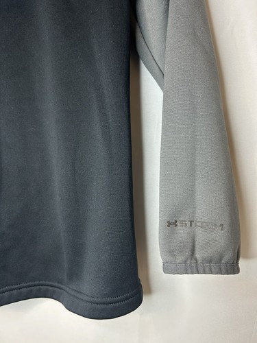Under Armor Youth Small Grey & Black Full Zip Hooded Jacket - Picture 7 of 8