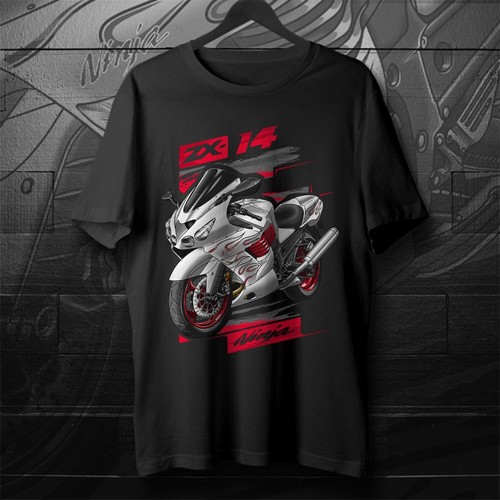 Kawasaki ZX-14 2006-2011 T-Shirt, Motorcycle Tee for Riders Kawasaki ZX14 - Picture 12 of 21