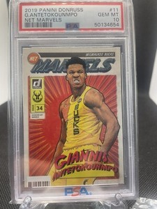 2019-20 Panini Donruss   Giannis Antetokounmpo   Net Marvels #1 PSA 10