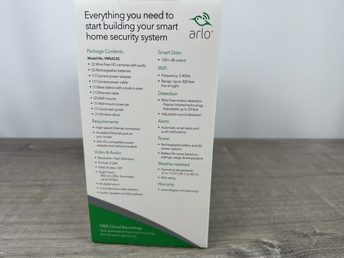 Arlo Pro Wireless Home Security Camera 2 Camera Kit White (VMS4230-100NAS) | NEW - Picture 3 of 4