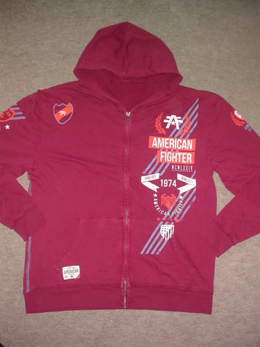 AMERICAN FIGHTER by affliction ZIP UP HOODED SWEATSHIRT LARGE L UFC BJJ MMA NEW AMERICAN FIGHTER by affliction ZIP UP HOODED SWEATSHIRT LARGE L UFC BJJ MMA NEW