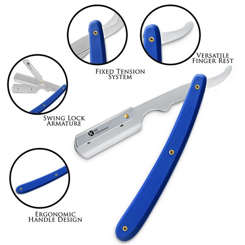 Barber Salon Straight Cut Throat Shaving Razor Shavette RASOIRS RASOI +10 Blades - Picture 21 of 24