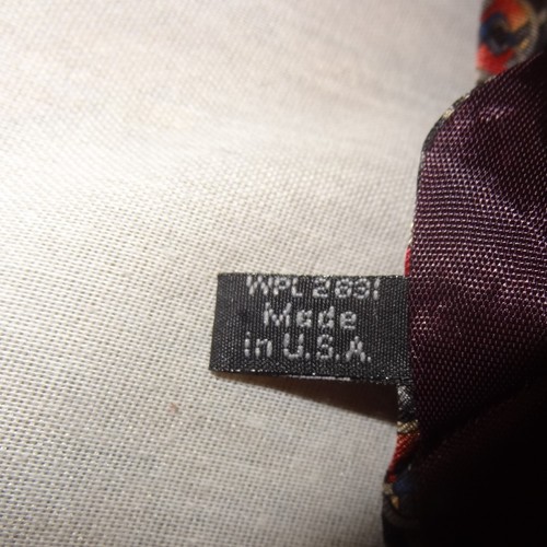 Tie Necktie Chain Link Geometric Oval 58" Halston III All Italian Silk Black Red - Picture 9 of 11