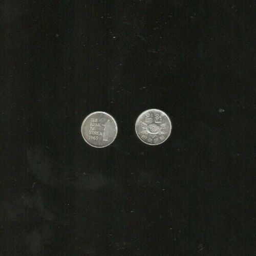 South Korea 1 WON KM-4A 1970 ROSE FLOWER UNC Korean World Currency COIN - Picture 4 of 4