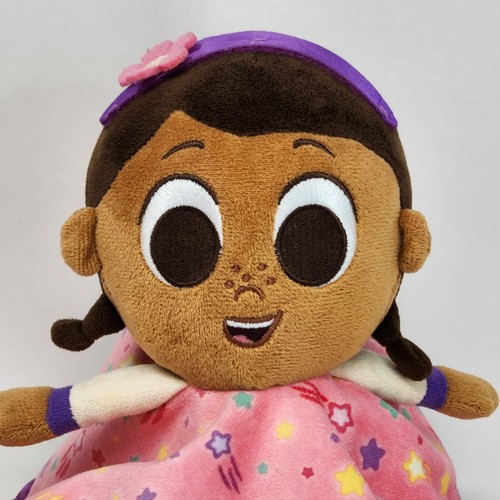 DISNEY DOC MCSTUFFINS DOLL PINK STAR SECURITY BLANKET PURPLE SATIN RATTLE - Picture 3 of 6