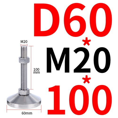 M8-M30 Levelling Height Adjustable Machine Furniture Feet with Lock Nut 50-200mm - Picture 25 of 61