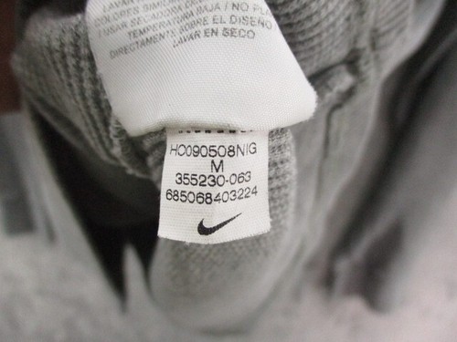 Nike Air Jordan Shirt Mens Medium Gray Waffle Knit Long Sleeve Thermal Jumpman - Picture 8 of 11