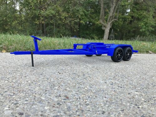 3D Printed 1/10 Scale Blue RC Boat Trailer (fits Traxxas Blast) - Picture 3 of 8