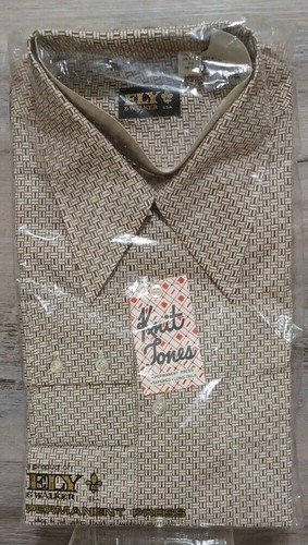 VTG Ely & Walker Mens Shirt 16 16-1/2 Cotton Polyester Tapered Long Tails - Picture 1 of 6