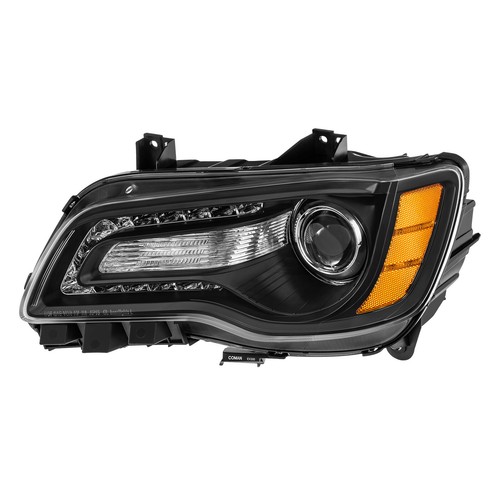 For 2011-2023 Chrysler 300 Pair LED DRL Projector Black Headlights w/ Bulbs - Foto 6 di 12