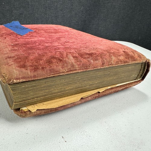 Antique Victorian Carved Velvet Photo Cabinet Card CDV ALBUM ONLY Metal As Is - Picture 22 of 24