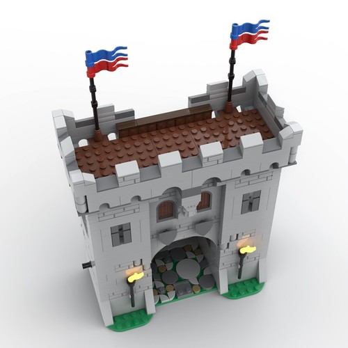 Puerta modular medieval 454 ladrillos ZITIANYOUBUILD sin usar, en caja, construir regalo de Navidad - Imagen 4 de 6