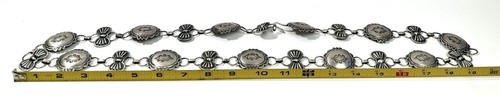 Silver Concho Belt by M. Morgan Beautiful Condition Rare Native American - Picture 12 of 13