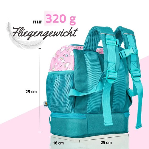 Knuffig - Kinderrucksack-Kindergarten ab 3 Jahren | mit Lunchbox Fach isoliert - Bild 5 von 48