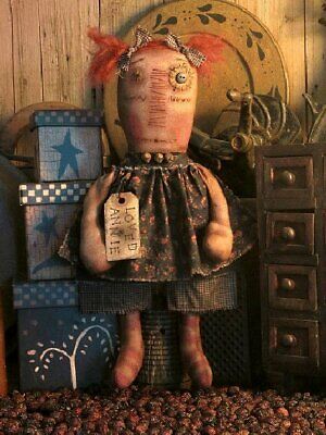 PATTERN Primitive Raggedy Ann Doll Raggedy Annie UNCUT OOP Threadbare Primitives