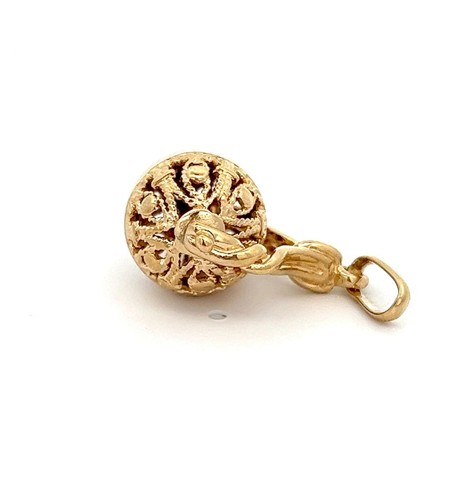 9ct Yellow Gold Filigree Spinner Pendant - 第 3/12 張圖片
