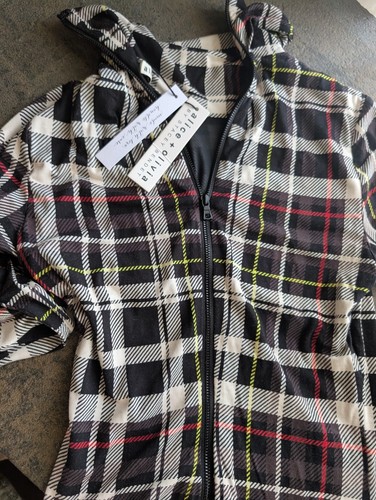 Alice and Olivia Damen Kleid Freedom kariert schwarz gelb rot Gr. 0 - Bild 3 von 5