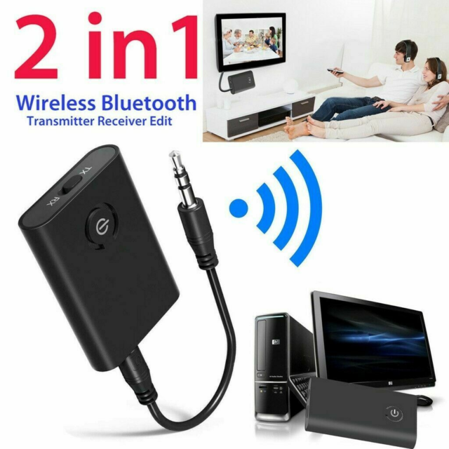 Bluetooth 5.0 Transmitter Receiver 2 IN 1 Wireless Audio 3.5mm Jack Aux Adapter Bluetooth 5.0 Transmitter Receiver 2 IN 1 Wireless Audio 3.5mm Jack Aux Adapter