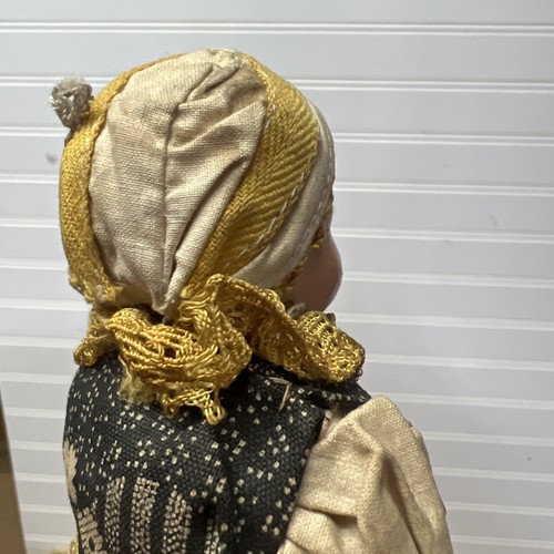 "Muñeca de trapo de tela primitiva antigua tela arte popular cosida a mano 8""" - Imagen 17 de 22