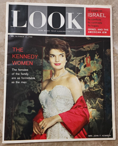 1960 October 11 LOOK MAGAZINE - Illustrated Jackie Kennedy Lot of 2 - No Label - Picture 3 of 6