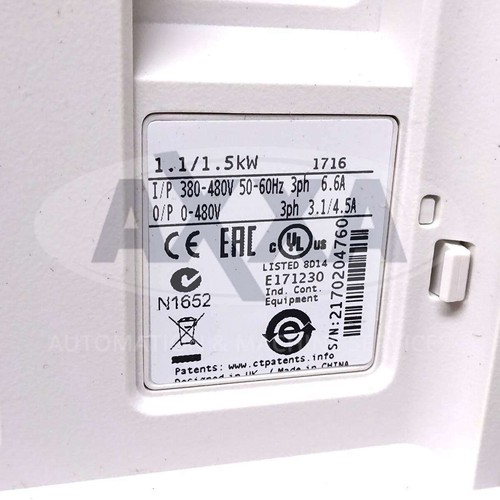 Unidrive M702-03400031A10 Nidec - Técnicas de control 3ph-3ph 1.1kW/1.5kW - Imagen 2 de 2