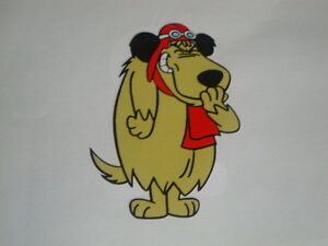 Muttley Stickers x 2 Cartoon Dog Decals 4" Disney Car Bedroom Wall Door