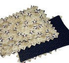 Christmas Placemats Santa Claus Stars Red White Blue Set of 3