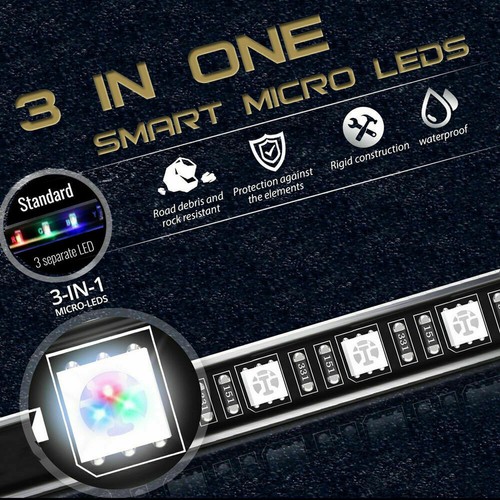 4PCS LED Light Strip Underglow Neon Lamp For Club Car EZGO Yamaha Golf Cart Kart - Picture 5 of 12