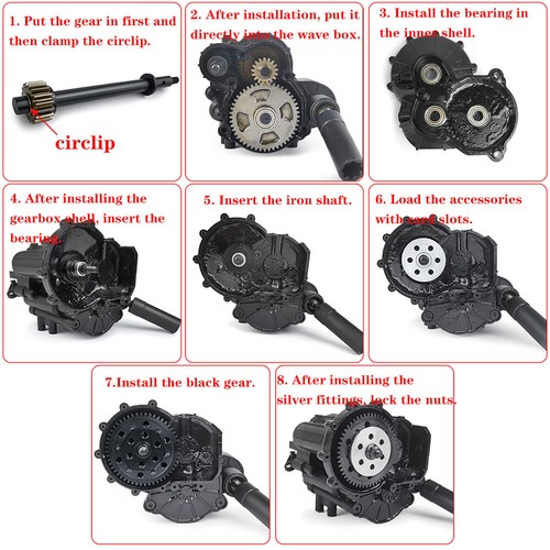 Motor Gearbox Gear Modification Set for 1/6 Axial SCX6 AXI05000 JLU Accessories - Picture 7 of 11