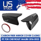 2X For 2016-2022 Chevrolet Malibu Carbon Fiber Black Door Wing Side Mirror Cover