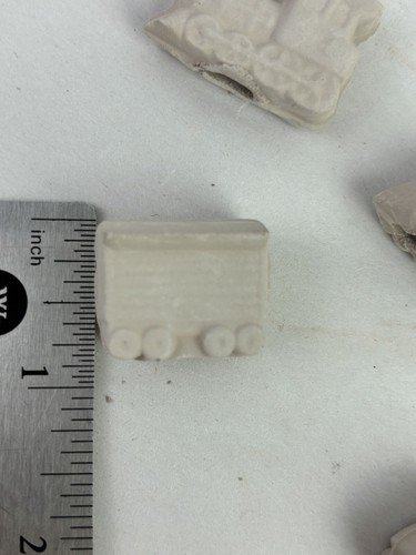 Vtg Clay Mold Toy Figurines Unglazed Unpainted Christmas Train Bear Jack In Box - Picture 13 of 15