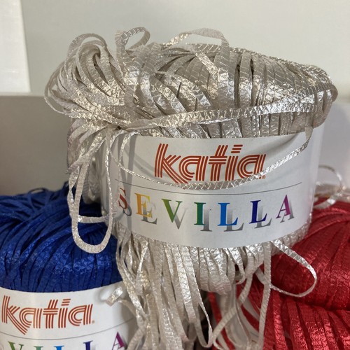 Katia Sevilla color Red White And Blue And Salmon Lot 11 Made In Spain #4 #54 #6 - Picture 4 of 23