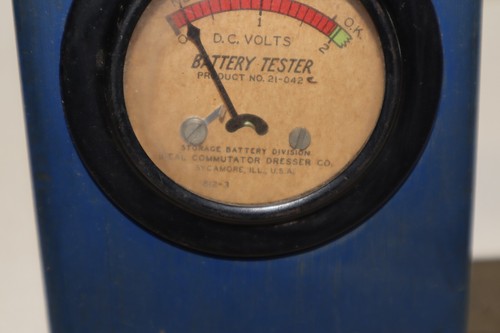 Vintage Ideal 812-3 Battery Tester 21-042c Wooden Box Sycamore, IL Automobile A - Picture 2 of 6