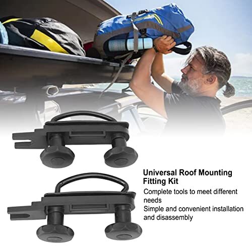 4pcs Universal Roof Box U Bolt Clamps Roof Mounting Fitting Kit With 8