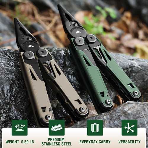 FLISSA 15-in-1/16-in-1/18-in-1 Multi-Color Stainless Steel Multitool with Sheath - Picture 27 of 51