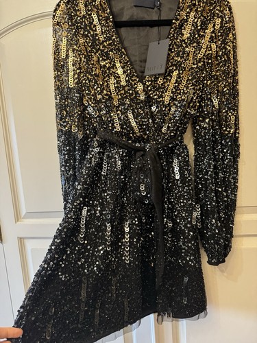 MINT By Mint Velvet Ombré Sequin Mini Dress Size 8 - Picture 6 of 7