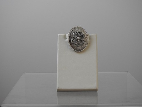 Vintage Silver Tone Scarf Collar Clip Oxidized Filigree About 1 1/2" Long G57 - Picture 2 of 11