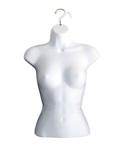 Top_Quality555 Hanging Fits 5 to 10 Female Mannequin Torso White Clothing Form Display Hollow Top_Quality555 Hanging Fits 5 to 10 Female Mannequin Torso White Clothing Form Display Hollow