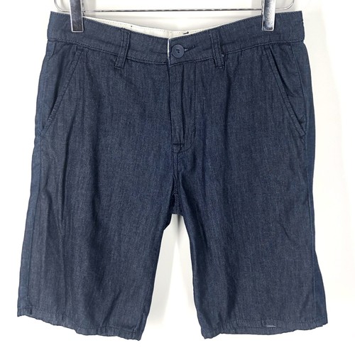 Hudson Boy's Youth Bermuda Shorts 16 Cotton Spandex Stretch Blue EUC! - Picture 1 of 6