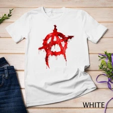 Red Graffiti Anarchy Symbol T-Shirt Unisex T-shirt