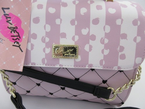 Luv Betsey By Betsey Johnson LBADDY Pink/White Quilted Crossbody Bag NWT - Picture 3 of 6